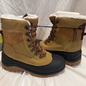 All In Motion Men's Jordan Waterproof Winter Boots Cognac Size 11